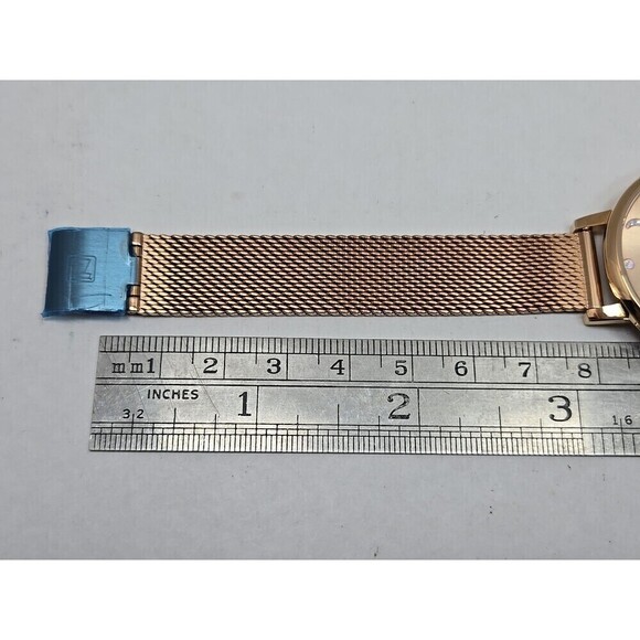 Naviforce NF5011L Rose Gold Butterfly Mesh Quartz Date Watch Womens New Battery main image 9